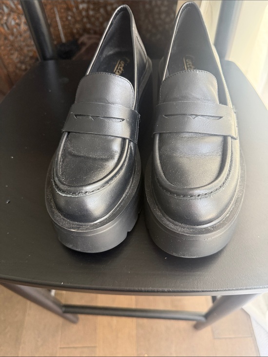 L'INTERVALLE Shoes - L'INTERVALLE Black Platform Penny Loafers